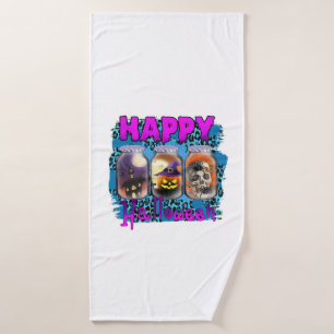 Halloween Happy Halloween Birthday Bath Towel