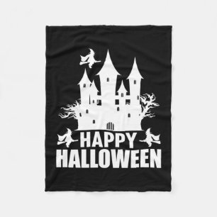 Halloween Happy Halloween Birthday Fleece Blanket