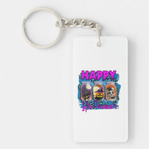 Halloween Happy Halloween Birthday Keychain