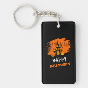 Halloween Happy Halloween Birthday Keychain