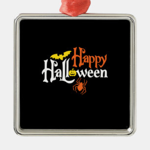 Halloween Happy Halloween Birthday Metal Ornament