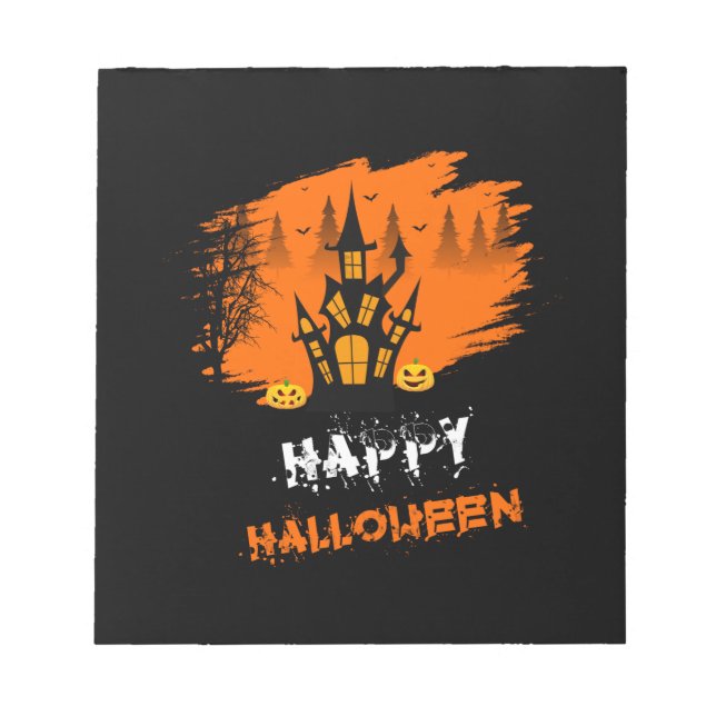 Halloween Happy Halloween Birthday Notepad (Front)
