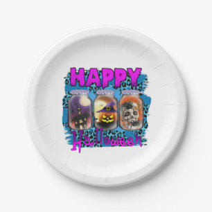 Halloween Happy Halloween Birthday Paper Plate