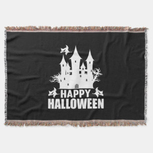 Halloween Happy Halloween Birthday Throw Blanket