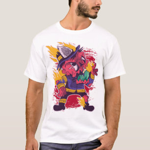 Halloween Happy Halloween Firefighter Costume T-Shirt
