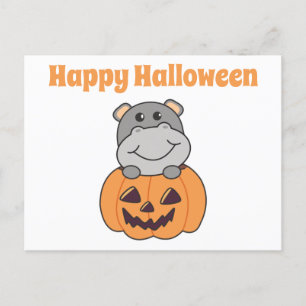 Halloween Happy Halloween Hippo Card