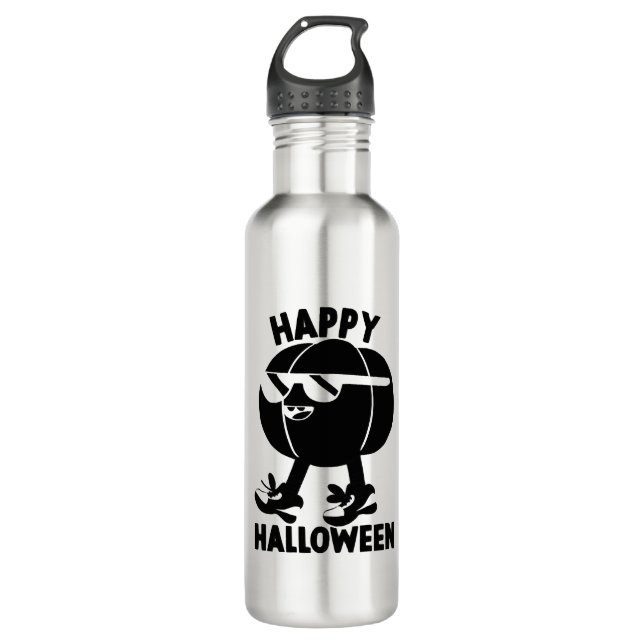 Halloween Happy Halloween Pumpkin 710 Ml Water Bottle (Front)
