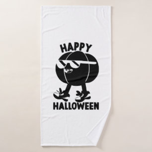 Halloween Happy Halloween Pumpkin Bath Towel