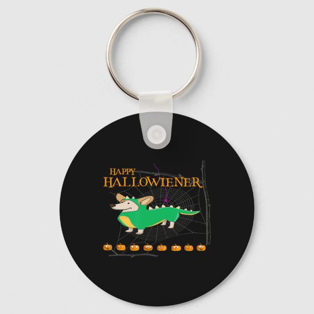 Halloween Happy hallowiener'  Keychain (Front)