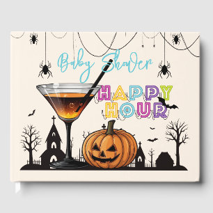Halloween Happy Hour Pumpkin Cocktail Baby Shower Guest Book