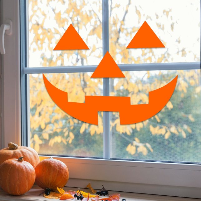 Halloween Happy Pumpkin Face Window Vinyl Decal (Creator Uploaded)