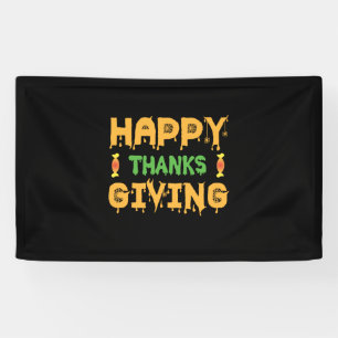 Halloween Happy Thanksgiving Birthday Banner