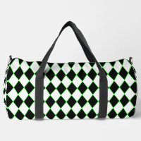 halloween harlequin green black white