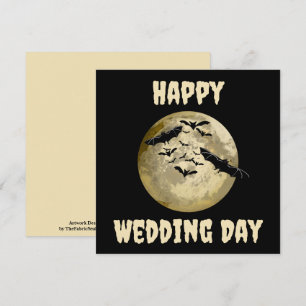 Halloween Harvest Full Moon And Night Flight Bats Card