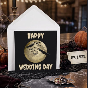 Halloween Harvest Full Moon And Night Flight Bats Card