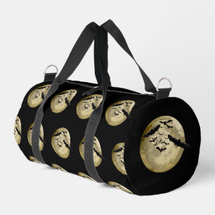 Halloween Harvest Full Moon And Night Flight Bats Duffle Bag