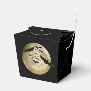 Halloween Harvest Full Moon And Night Flight Bats Favor Box