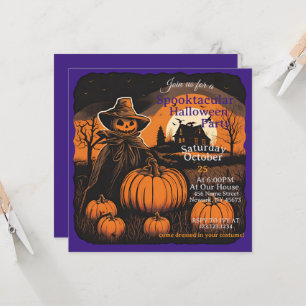 Halloween Haunt Scarecrow's Watch Invitation