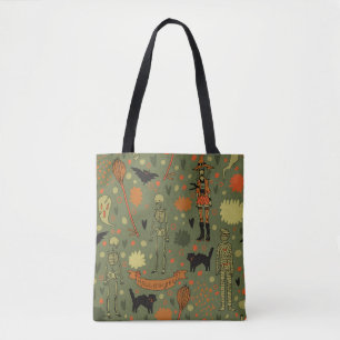 Halloween Haunt: Spooky Vintage Mix Tote Bag