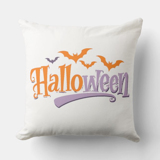 Halloween Haunt Throw Pillow: Spooky New Model Throw Pillow (Front)