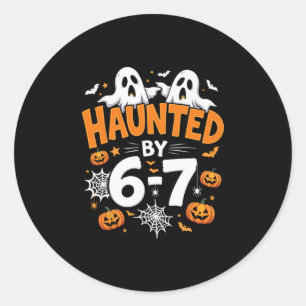 Halloween Haunted 67 Six Seven Meme 1 (20) Classic Round Sticker