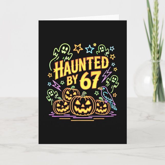 Halloween Haunted 67 Six Seven Meme 1 (6)  Card (Front)