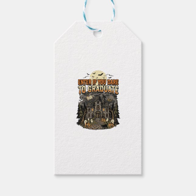 Halloween Haunted Academy Night Gift Tags (Front)