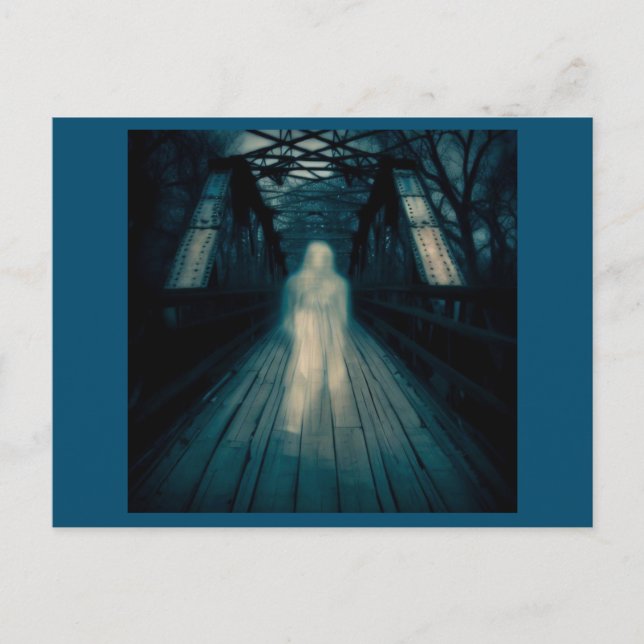Halloween - Haunted Bridge 1 Postcard (Front)