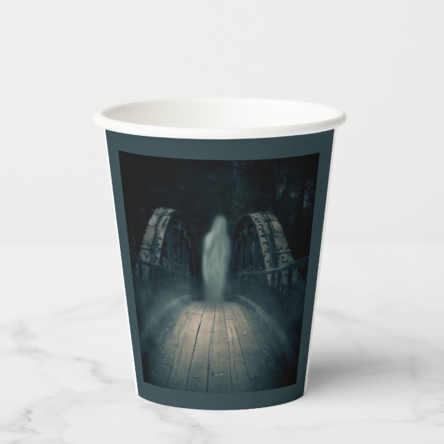 Halloween - Haunted Bridge 4 Paper Cups (Front)