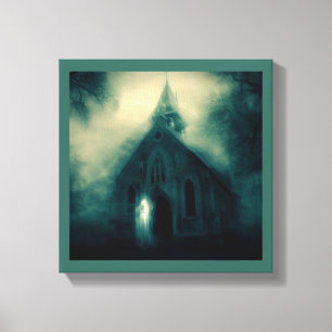 Halloween - Haunted Church 4 Canvas Print
