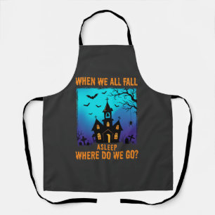 Halloween Haunted Church Where Do We Go Apron