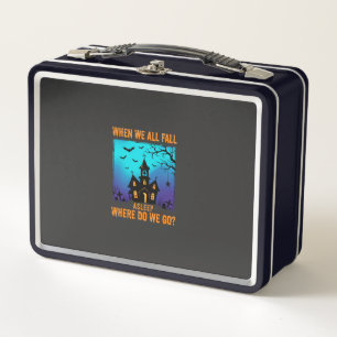 Halloween Haunted Church Where Do We Go Metal Lunch Box