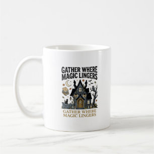 Halloween Haunted Cottage Gathering Coffee Mug