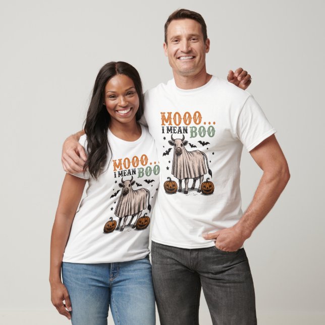 Halloween Haunted Farm Animals Cow T-Shirt (Unisex)