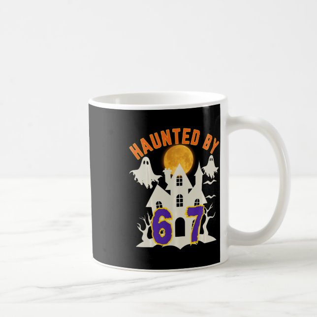 Halloween Haunted Ghost 67 Six Seven Meme  Coffee Mug (Right)