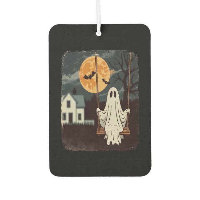 Halloween Haunted Ghost Swing Air Freshener (Front)