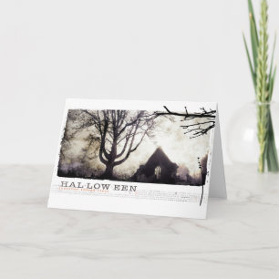 Halloween Haunted Gothic Cemetary Photograph Card