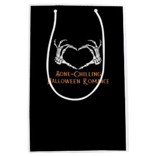 Halloween Haunted Heart Skeletal Bone Chilling Cla Medium Gift Bag