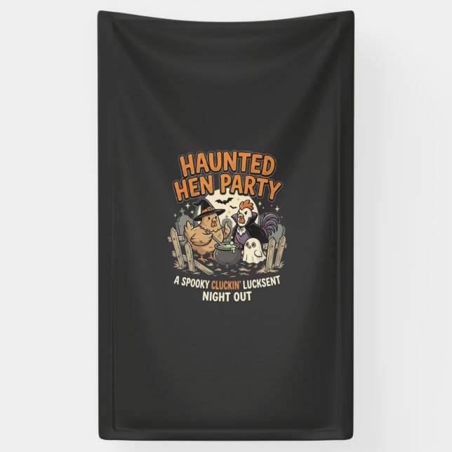 Halloween Haunted Hen Party Banner (Vertical)