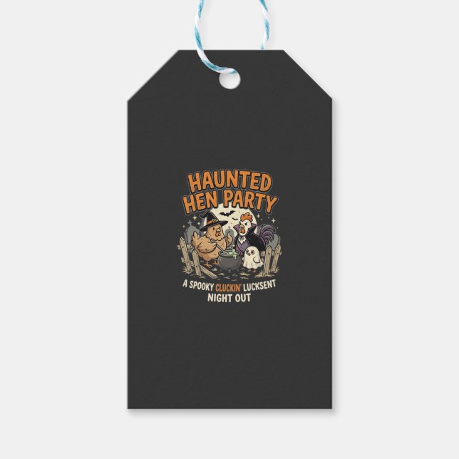 Halloween Haunted Hen Party Gift Tags (Front)