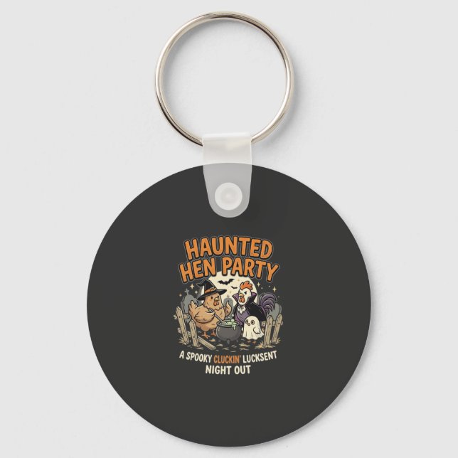 Halloween Haunted Hen Party Keychain (Front)