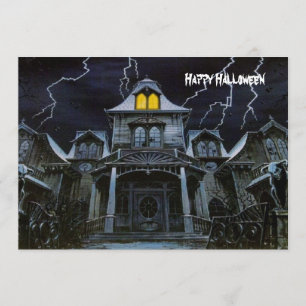 Halloween Haunted House Card