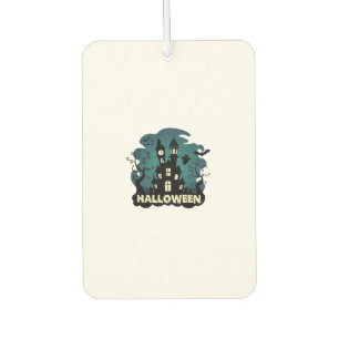 Halloween Haunted House Clock Tower Bats Ghost_1 Air Freshener