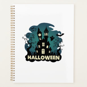 Halloween Haunted House Clock Tower Bats Ghost_1 Planner