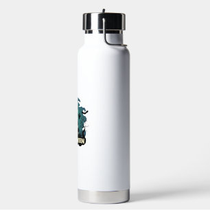 Halloween Haunted House Clock Tower Bats Ghost_1 Water Bottle