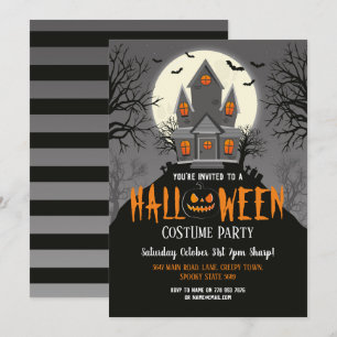 Halloween Haunted House Creepy Party Invite