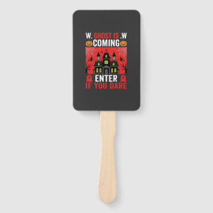 Halloween Haunted House Enter If You Dare Hand Fan
