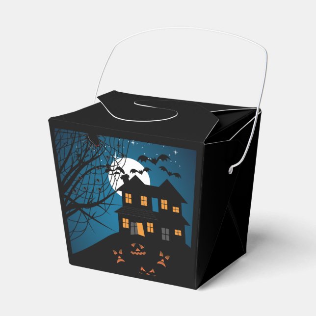 Halloween Haunted House Favor Box (Front Side)