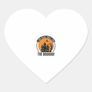 Halloween Haunted House Funny Boo Vintage_1 Heart Sticker
