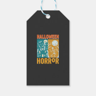 Halloween Haunted House Moon Skeleton Design_1 Gift Tags